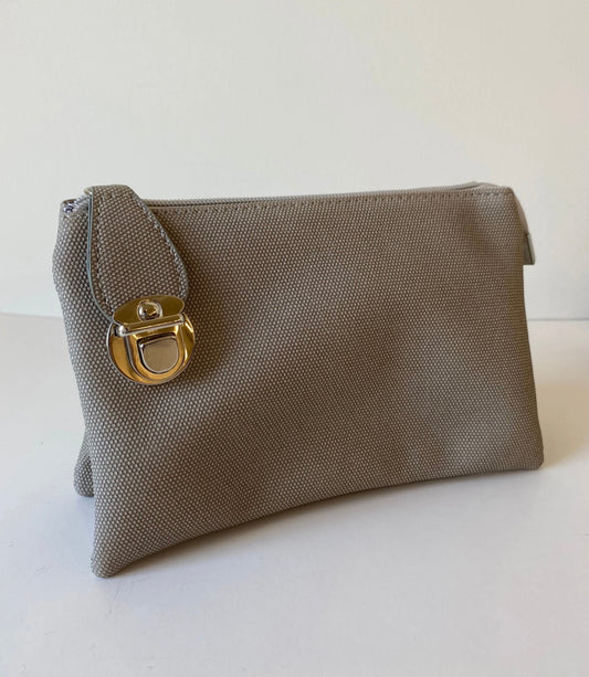 Crossbody Bag w/ Pockets - Warm Grey (LTG-T)