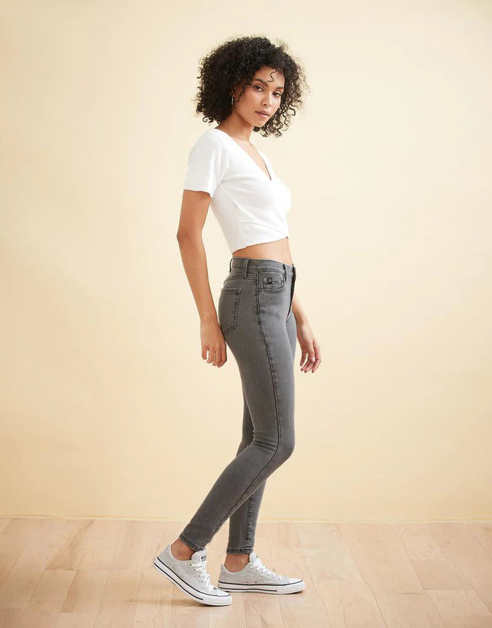 Yoga Jeans Rachel Classic Rise Skinny - Grey Steel