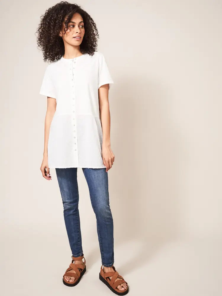 White Stuff Lorenna Longline Jersey Shirt