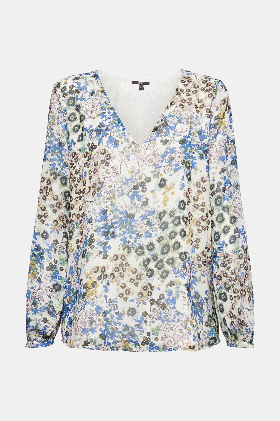 Crepe Blouse with Millefleurs Pattern