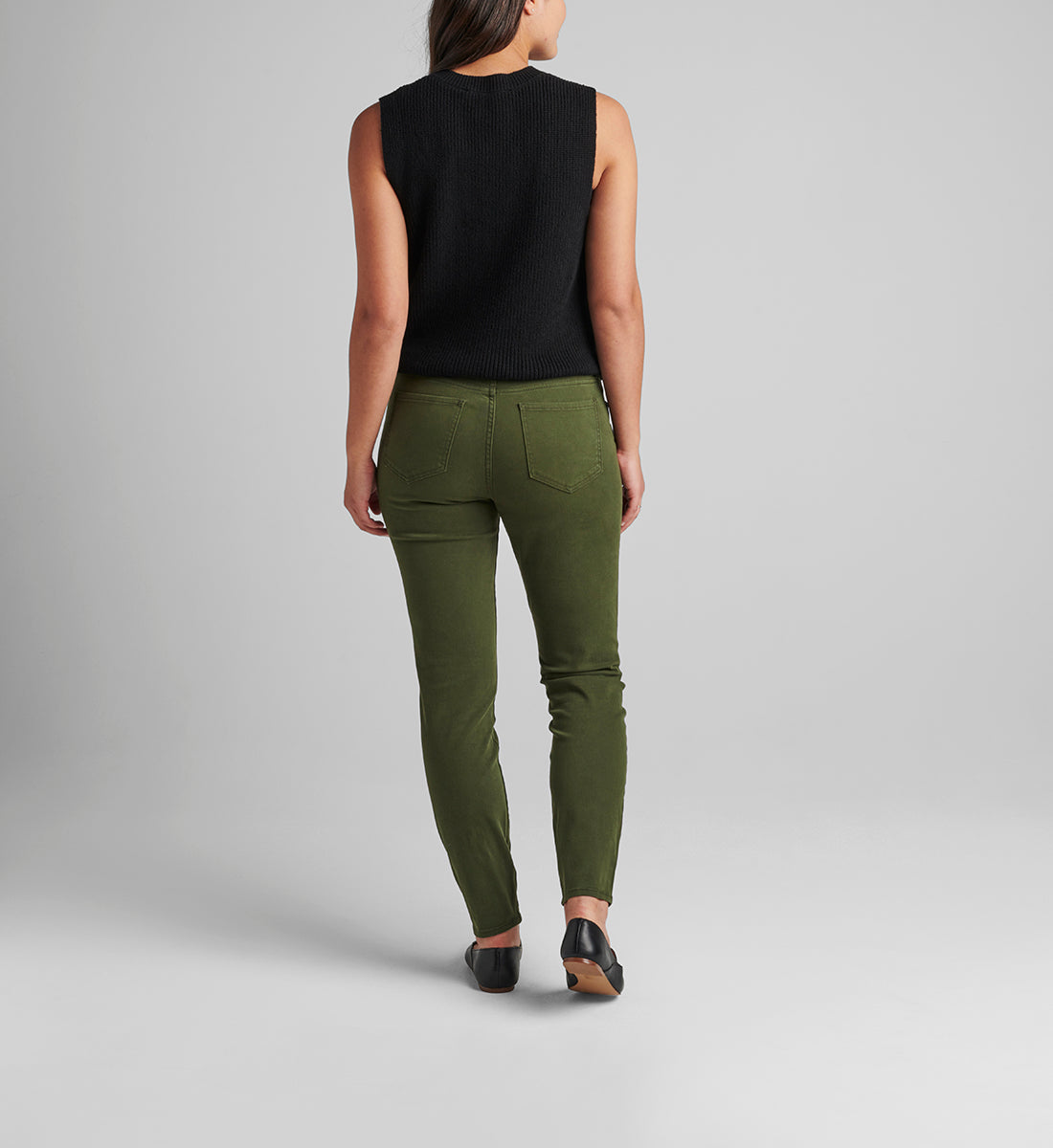 Jag Jeans Cecilia Mid Rise Skinny - Military Green