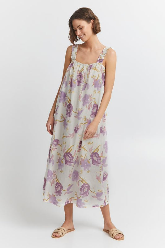 Fransa Summer Garden Party Dress - Lavender Mist